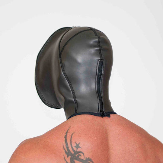665 Leather BDSM Maske in Schwarz Farbe