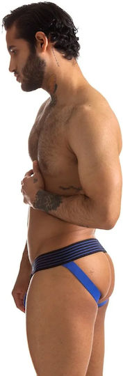 665 Leather Ανδρικό Εσώρουχο Jockstrap Μπλε