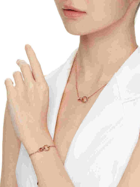 Emporio Armani Sentimental Halskette aus Rosa Vergoldetem Stahl