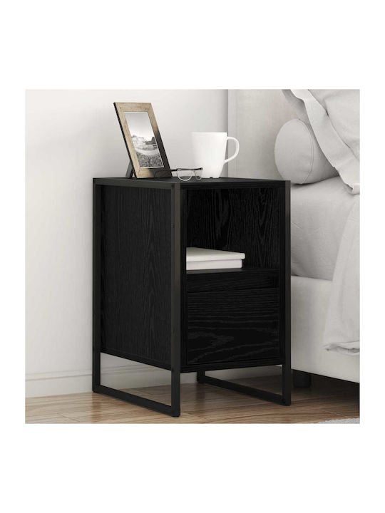 Noptiere Negre 2buc 39.5x30x50cm