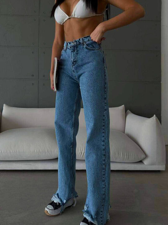 Femei Din material textil Pantaloni Albastră