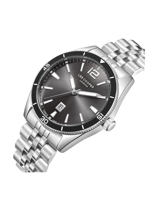 Lee Cooper Men's Watch Battery with Silver Metal Bracelet