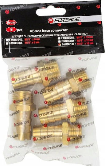 Forsage Air Tool Connection External Thread 1/2" Fishbone 16mm Set 5 Pieces