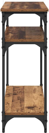 Console Table Wood & Metal Old Wood L75xW29xH75cm