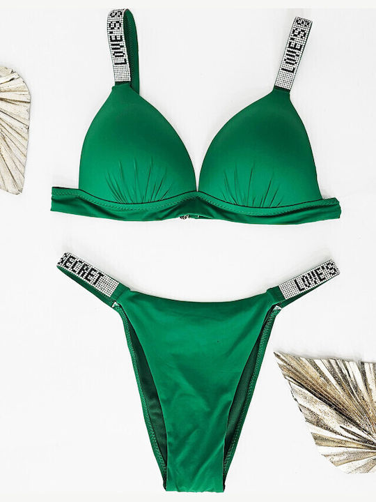 Set Bikini Push Up Πράσινο