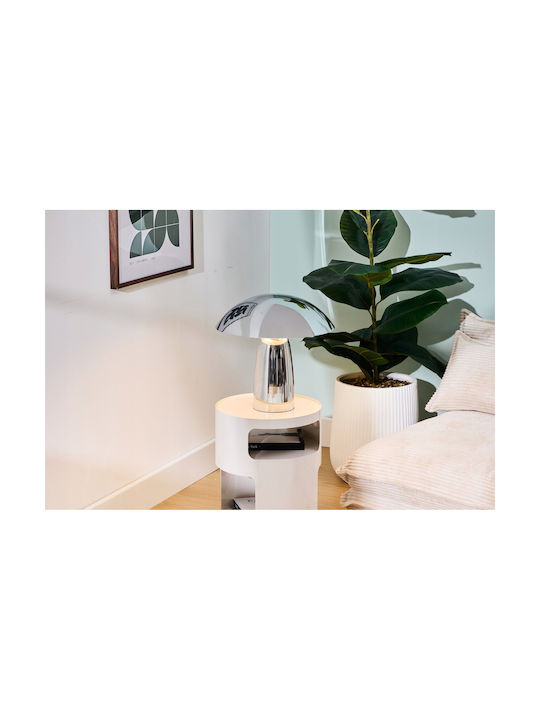 Atmosphera Omia Table Lamp with Silver Shade and Base