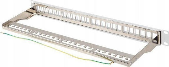 Lanberg Patch Panel 24port Keystone Gray Ppks-0924-s