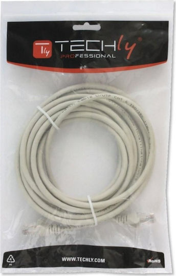 Techly Cablu Rețea Ethernet U/UTP Cat.6 (Gigabit) 10m Gri