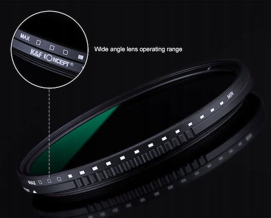 K&F Concept Filter ND Fader / PRO / ND 55mm with MC Coating for Camera Lenses