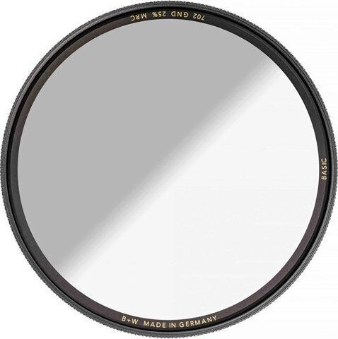 B+W ND Градиент 25% Филтър ND Диаметър 67mm с Покритие MRC (Устойчиво на Надраскване) за Фотообективи