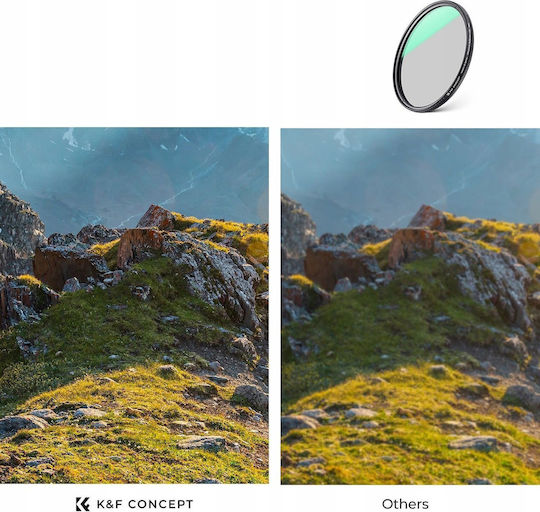 K&F Concept Nano-x Filter PL / CPL 67mm for Camera Lenses