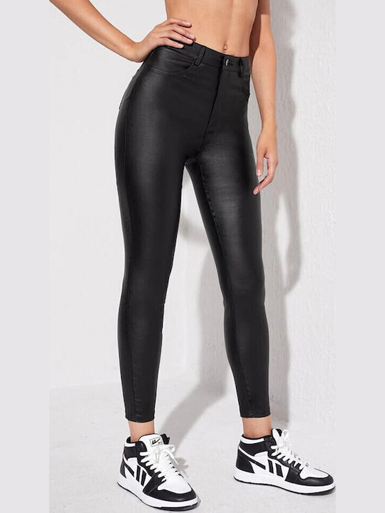 Dama Talie înaltă Tesatura Pantaloni Push-up Negru