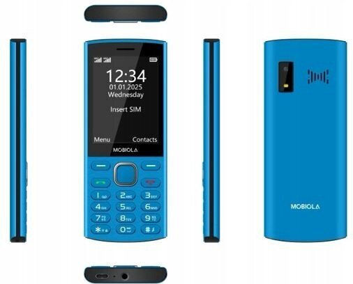 Mobiola MB4280 Dual SIM Mobile with Large Buttons Blue