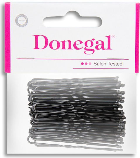Donegal Τσιμπιδάκι Μαλλιών Μαύρο 5cm 50 Τεμ