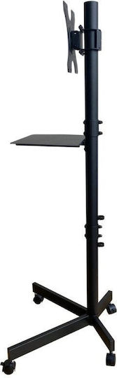 Techly ICA-TR201 Βάση Τηλεόρασης Δαπέδου έως 60" και 40kg Μαύρο