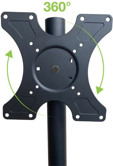 Techly ICA-TR201 Βάση Τηλεόρασης Δαπέδου έως 60" και 40kg Μαύρο