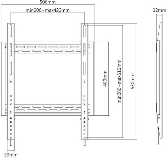 Multibrackets Universal HD Portrait Suport TV de perete până la 100" și 100kg