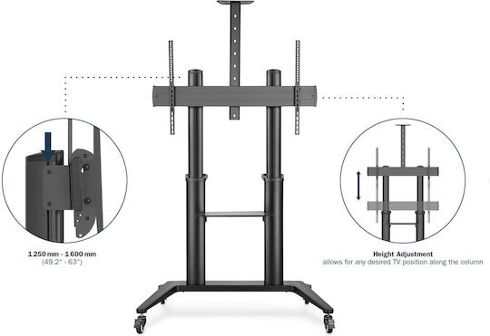 Digitus DA-90452 Fernsehhalterung Boden bis 120" und 140kg