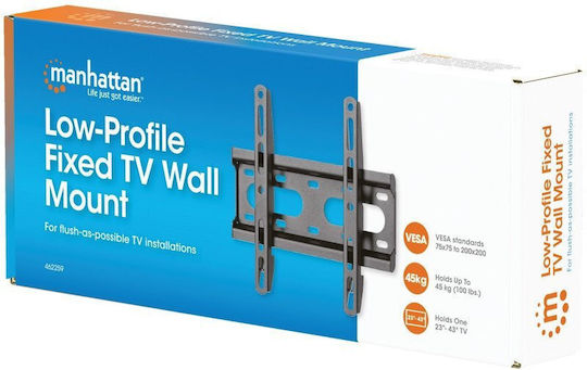 Manhattan Ultraflache Starr Βάση Τηλεόρασης Τοίχου έως 43" και 45kg
