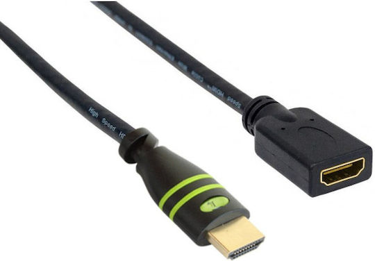 Techly Cable HDMI male - HDMI female 3m Μαύρο