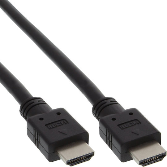 InLine Αρσενικό HDMI 2.0 Premium High Speed 4K 60Hz HDR Cable HDMI male - HDMI male 10m 30τμχ Μαύρο