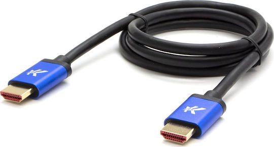 HDMI 2.1 Ултра Висока Скорост 48Gbps 4K 120Hz HDR VRR HDMI Кабел HDMI Мъжки - HDMI Мъжки 2м Син
