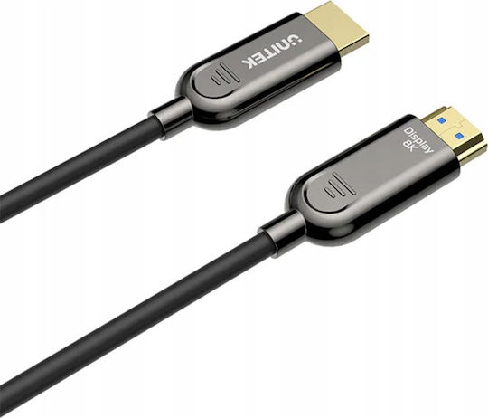 Unitek HDMI 2.1 Ultra High Speed 48Gbps 4K 120Hz HDR VRR Cable HDMI Male - HDMI Male 10m Black