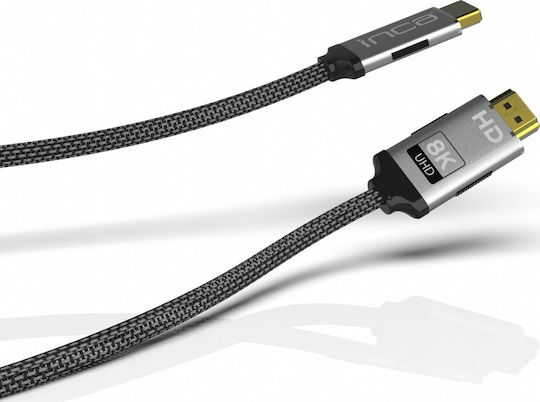 Inca HDMI 2.1 Ultra High Speed 48Gbps 4K 120Hz HDR VRR Cable HDMI Male - HDMI Male 3m Black