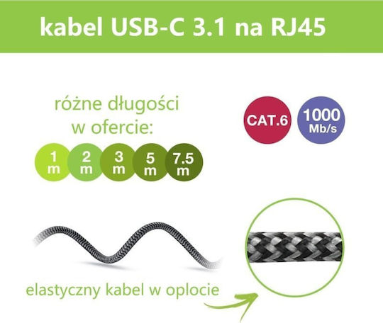 Techly F/UTP Cat.6 Gigabit Ethernet Network Cable 1m Black