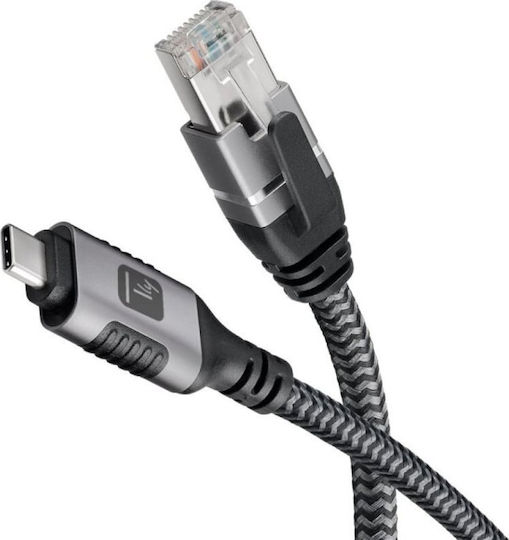 Techly F/UTP Cat.6 Gigabit Ethernet Network Cable 1m Black
