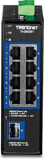 Trendnet TI-G5091 Unmanaged L2 Switch with 8 Gigabit (1Gbps) Ethernet Ports and 1 SFP Port