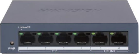 Hikvision DS-XS0106-P/Polish L2 PoE Switch με 2 Θύρες Ethernet