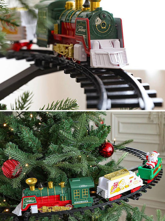 Christmas Train Tracks Tree Light Sound Smoke 21 Pieces No3299-96 89cm