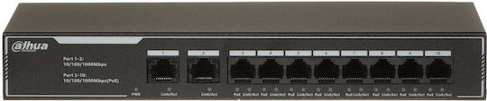Dahua SG1010LP Unmanaged L2 PoE+ Switch with 10 Gigabit (1Gbps) Ethernet Ports