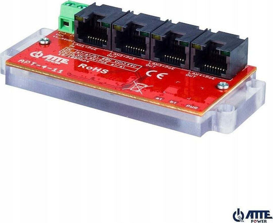 Atte Power APT-4-11 Unmanaged L2 PoE++ Switch με 4 Θύρες Gigabit (1Gbps) Ethernet