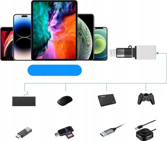 Puluz Convertor Lightning / USB-C masculin în Lightning / USB-C feminin 1buc SB8500