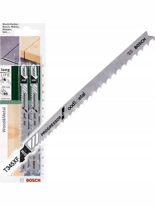 Bosch T 345 Xf Ламели За Пила 108 Мм Bim За Метал 2 Броя