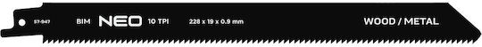 Reciprocating Saw Blades 228 X 19 X 0.9 Mm 10tpi Set 2 Pieces