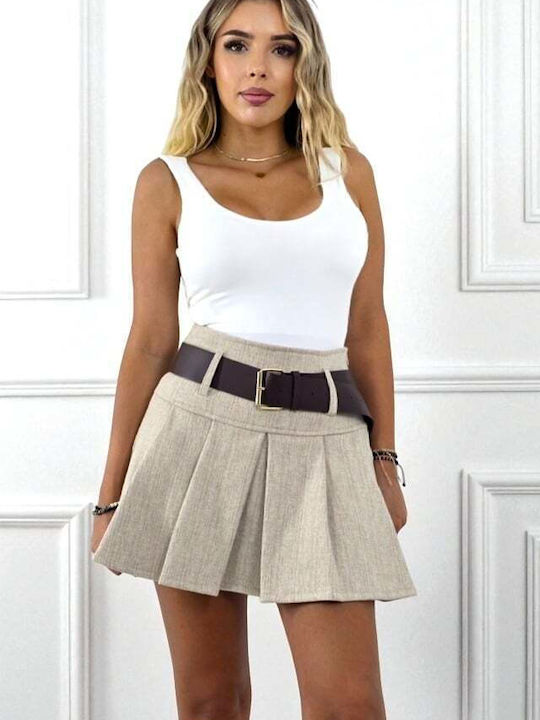 Fustă-Șort pentru femei Satin Cream