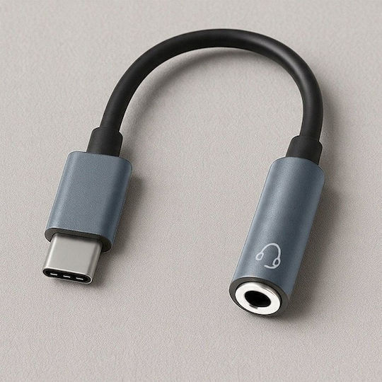 Adaptor Qoltec USB-C La Jack 3.5mm 10cm Aluminiu