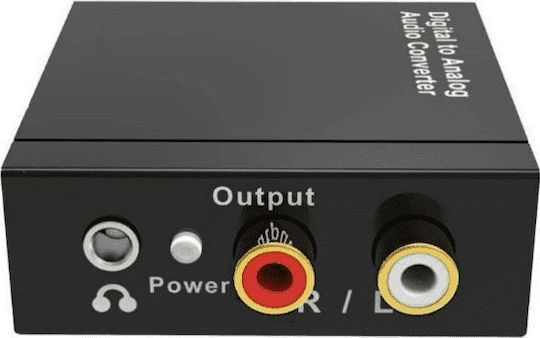 Mozos Конвертор Toslink / RCA мъжки към Toslink / RCA женски Черен 1бр