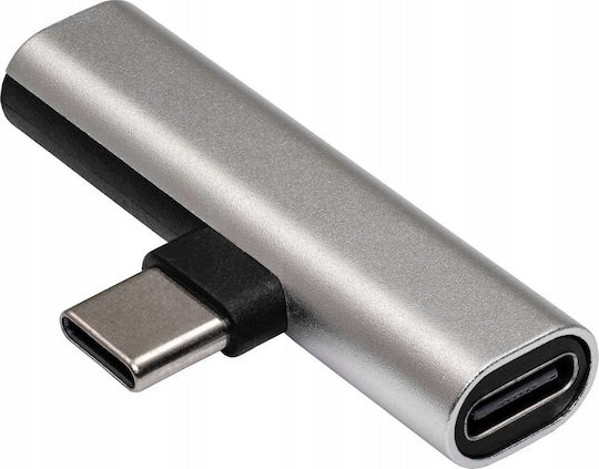 Akyga Usb-c M To Usb-c F 3.5mm Jack Dac Adapter