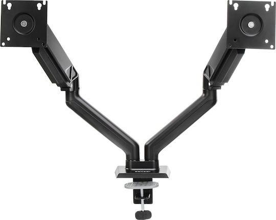 SENSE7 Hang Double Επιτραπέζια Βάση για 2 Οθόνες έως 32" με Βραχίονα