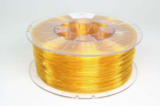 Spectrum PETG 3D Принтер Филамент Прозрачен Жълт 1кг 1бр Макарa