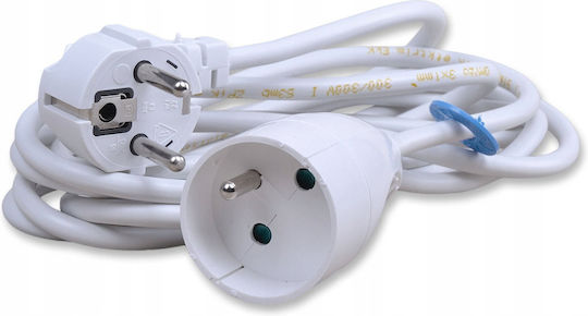 Blow Extension Cable Cord 3 x 1mm²/3m White