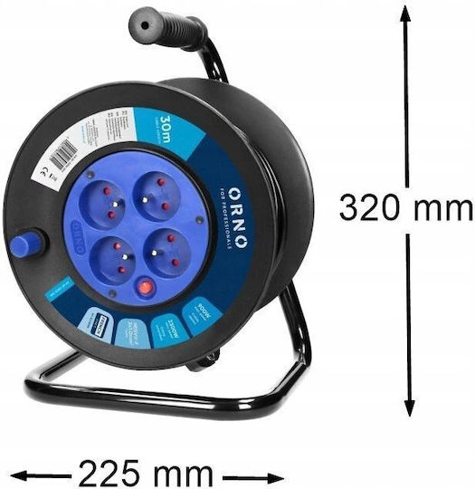 Orno Cablu de prelungire 4 locuri cu cablu de 30m Diametru 3 x 1mm²