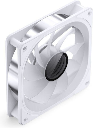 Jonsbo FR-606WR Reverse Blade Case Fan 120mm (1500rpm) with ARGB Lighting and 4-Pin PWM Connection White