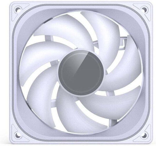 Jonsbo ZB-120W Case Fan (65.26cfm) with ARGB Lighting and 4-Pin PWM Connection White