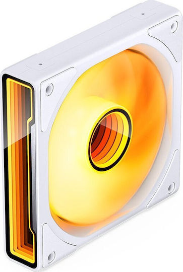 Jonsbo ZK-120WR Reverse Blade Case Fans 1800rpm with ARGB Lighting and 4-Pin PWM Connection Pack of 3 White