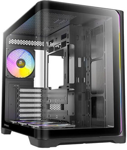 Antec C5 Геймърско бюро Midi Tower Компютърна кутия със страничен прозорец и ARGB осветление Черен
